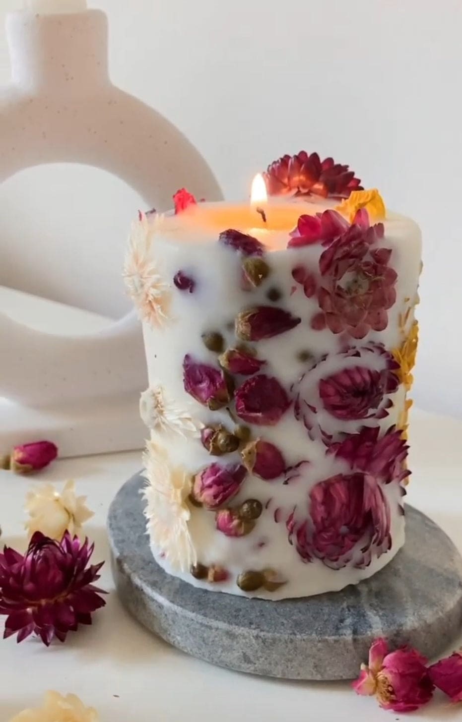Women's Day Flower Candle