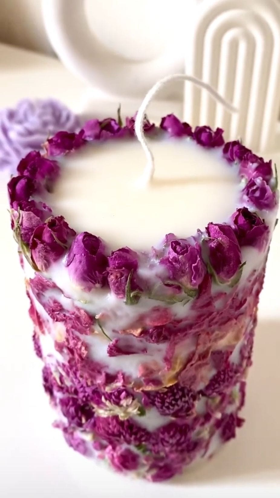 Women's Day Flower Candle